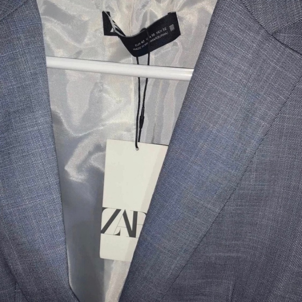 NWT ZARA Heathered Tailored Jacket - Picture 7 of 10